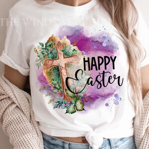 File PNG di Buona Pasqua per sublimazione, Clipart di Pasqua, Download immediato, Stampabile di Pasqua, Scritture, File di sublimazione Lui è risorto, DIGITALE