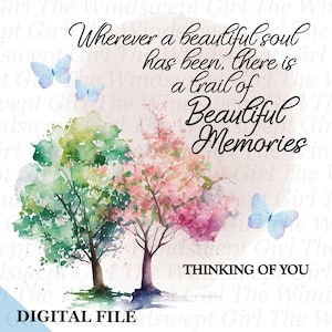 Alma hermosa PNG, Recuerdos hermosos, Regalo funerario, Clipart conmemorativo, Imprimibles de condolencia, Sublimación del recuerdo, En memoria amorosa