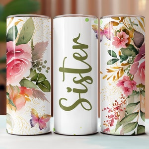 Gobelet soeur numérique, papier d&#39;emballage skinny 20 oz, conception de gobelet PNG, téléchargement par sublimation, gobelet sans couture, gobelet soeur 20 oz