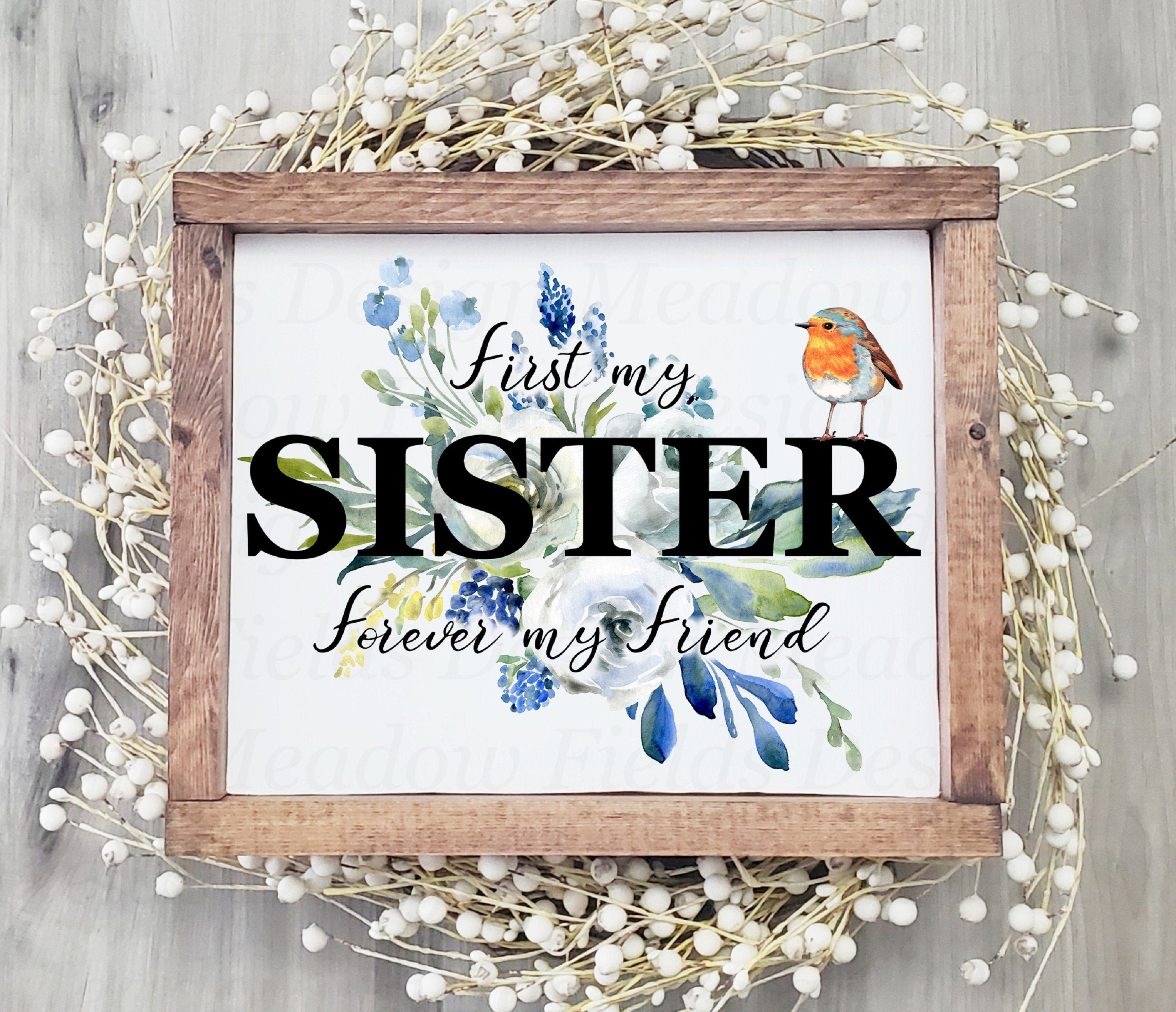 First my sister forever my friend sister flowers sister Etsy
