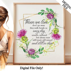 Ceux que nous aimons des cliparts au format PNG pour sublimation, téléchargement immédiat, clipart commémoratif, dans la mémoire d'amour PNG, Sympathy imprimables, impression