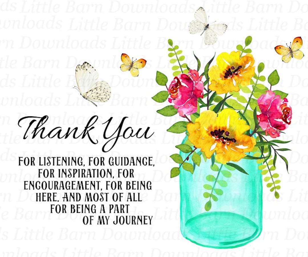 Thank You for Listening PNG, Thank You Clipart, Sublimation Graphics