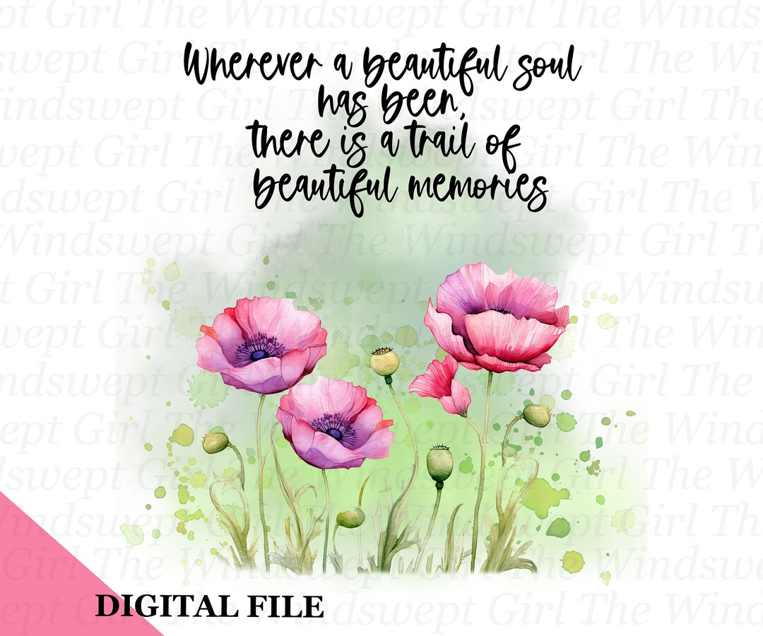 Beautiful Soul PNG, Beautiful Memories, Funeral Gift, Memorial Clipart