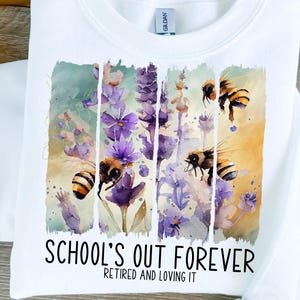 Clipart retraite au format PNG pour sublimation, cadeau imprimable pour retraité, abeilles à la retraite, collègue, sortie de l'école, téléchargement immédiat