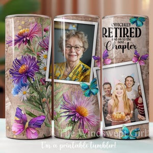 Gobelet mince 20 oz, design par sublimation, gobelet à la retraite, téléchargement immédiat, gobelet transparent, gobelets photo, The Next Chapter