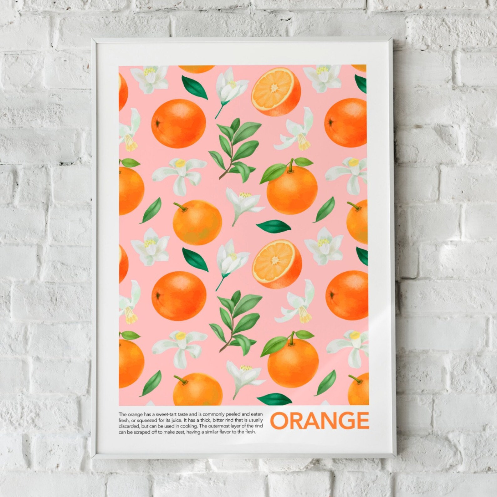 Orange Fruit Wall Art Fruit Art Print Home Decor Etsy UK