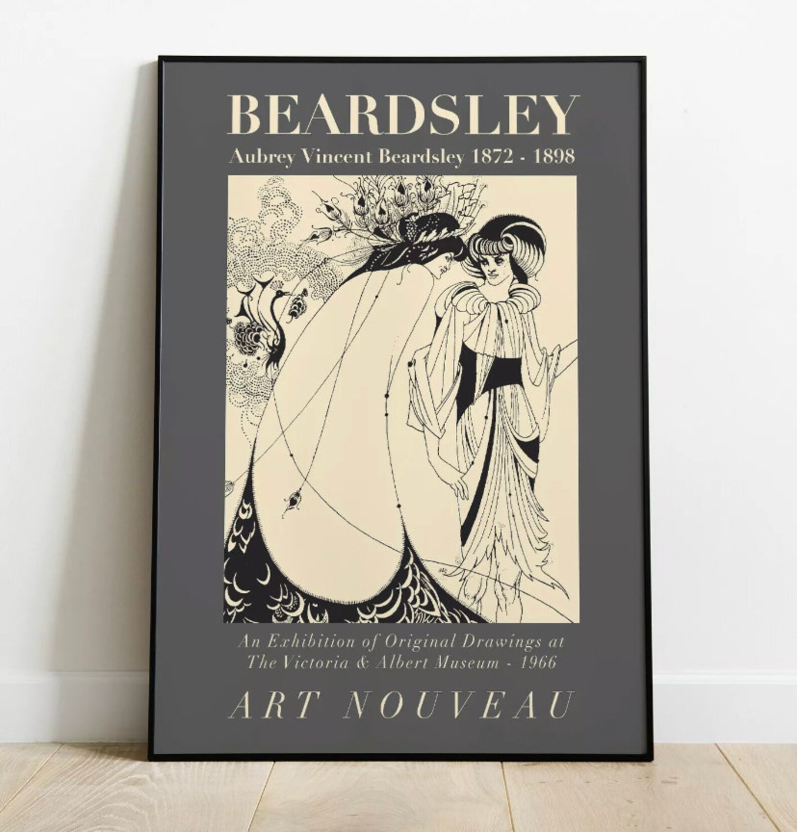 Beardsley Print Beardsley Wall Art Re worked Exhibition Etsy