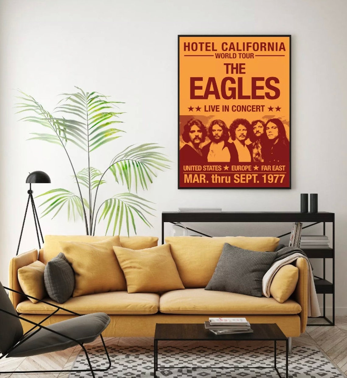the eagles concert poster the eagles print eagles modernised etsy