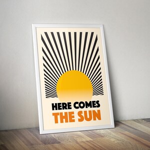 Voici le soleil Art Print, Wall Art, Home Decor