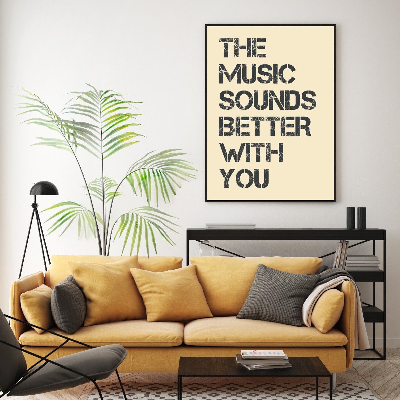 The Music Sounds Better With You Art Print Home Decor Wall Etsy
