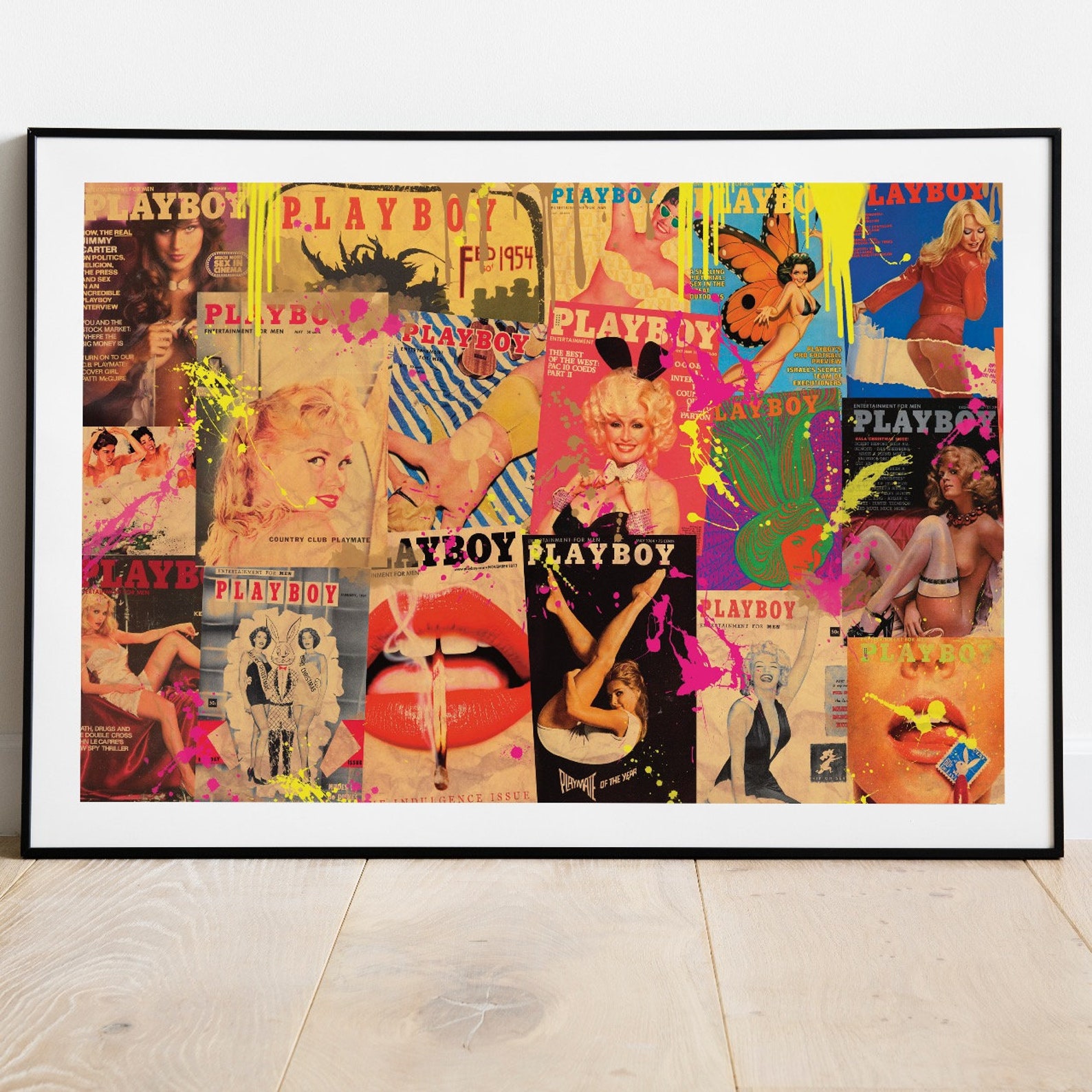 Vintage Pin up Collage Art Print Home Decor Wall Art Etsy