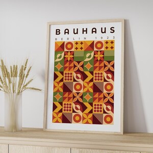 Bauhaus inspired Art Print, Retro Geometric design Print, Shapes Art