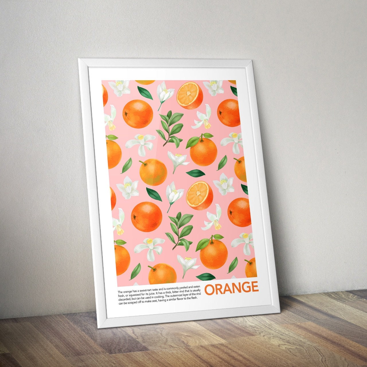 Orange Fruit Wall Art Fruit Art Print Home Decor Etsy UK
