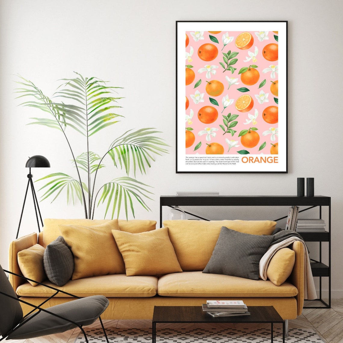 Orange Fruit Wall Art Fruit Art Print Home Decor Etsy UK
