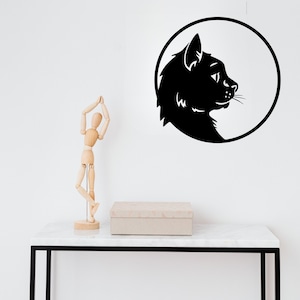 Cat Metal Wall Art, Cat Silhouette, Pet Lover Gift, Minimalist Wall Art, Metal Wall Decor, Cat Sign, Cat Decor, Cat Gift, Cat Home Decor
