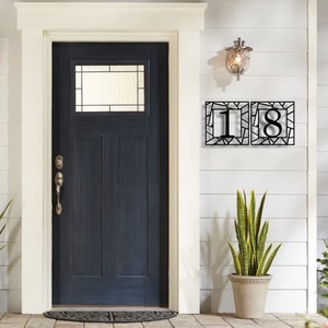 Square House Address Numbers Metal Sign | Unique House Numbers | Address Numbers | Large Numbers