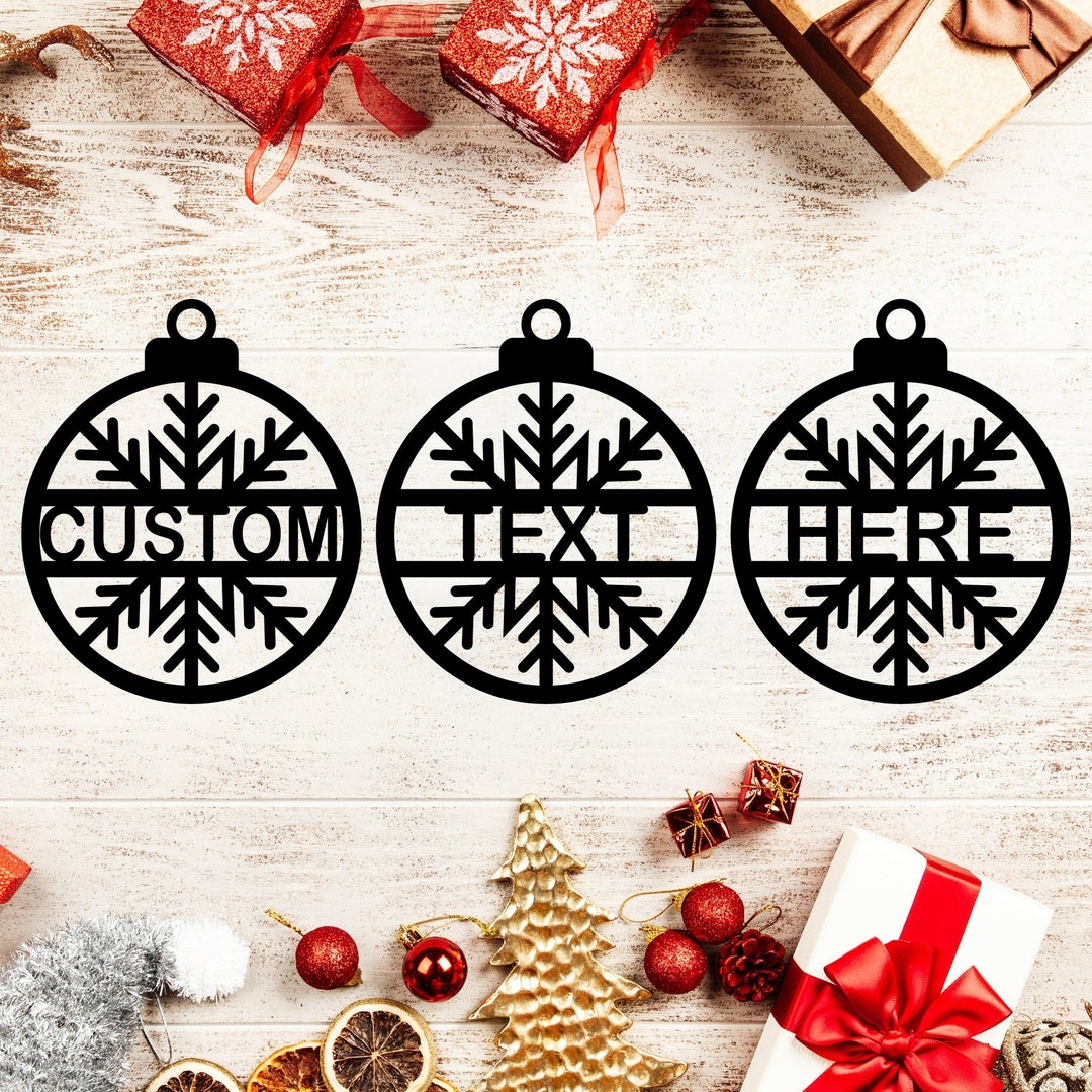 Personalized Metal Christmas Ornament, Holiday Decor, Holiday Ornaments