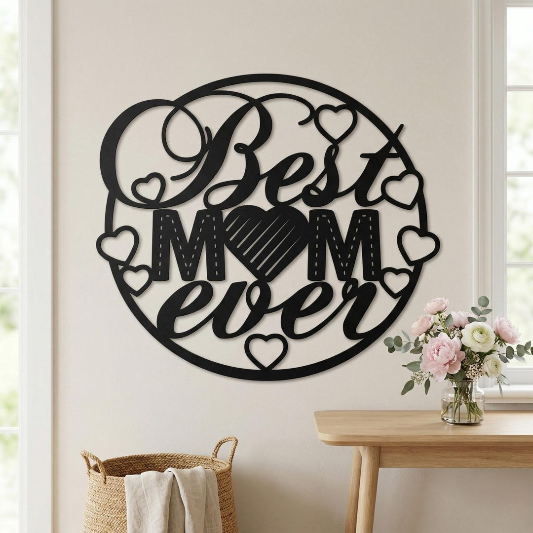 Mom Metal Wall Art, Heart Decor, Mother’s Day Gift - Etsy