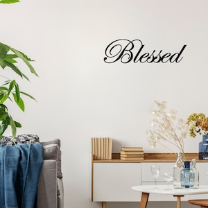 Blessed Metal Word Art, Indoor Outdoor Blessed Metal Sign, Blessed Metal Wall Art, Housewarming Gift, Home Decor Gift Ideas, Farmhouse Decor