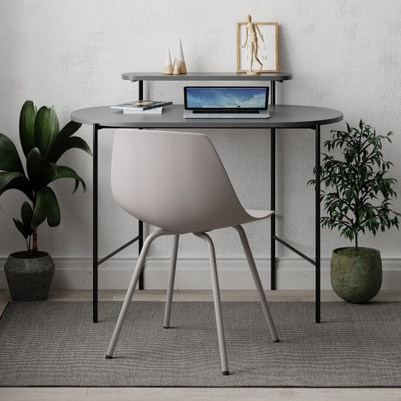 Office Furniture Furniture Kenosha Desk Oval Desk Anthracite Desk Oval