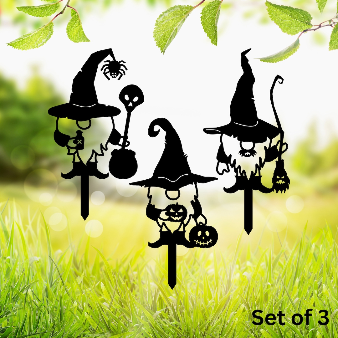 Halloween Metal Yard Stakes, Housewarming Gift, Halloween Lawn Art