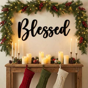 Blessed Metal Wall Art - Powder Coated, Outdoor Friendly