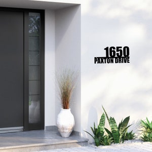 Modern Metal House Number Sign, Address Sign with Street Name, Address Number Sign with Street Name, Metal Address Sign, Customizable Signs