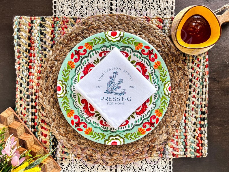 Spring Napkin Mockup, White Napkin Mockup, Beverage/cocktail Napkin