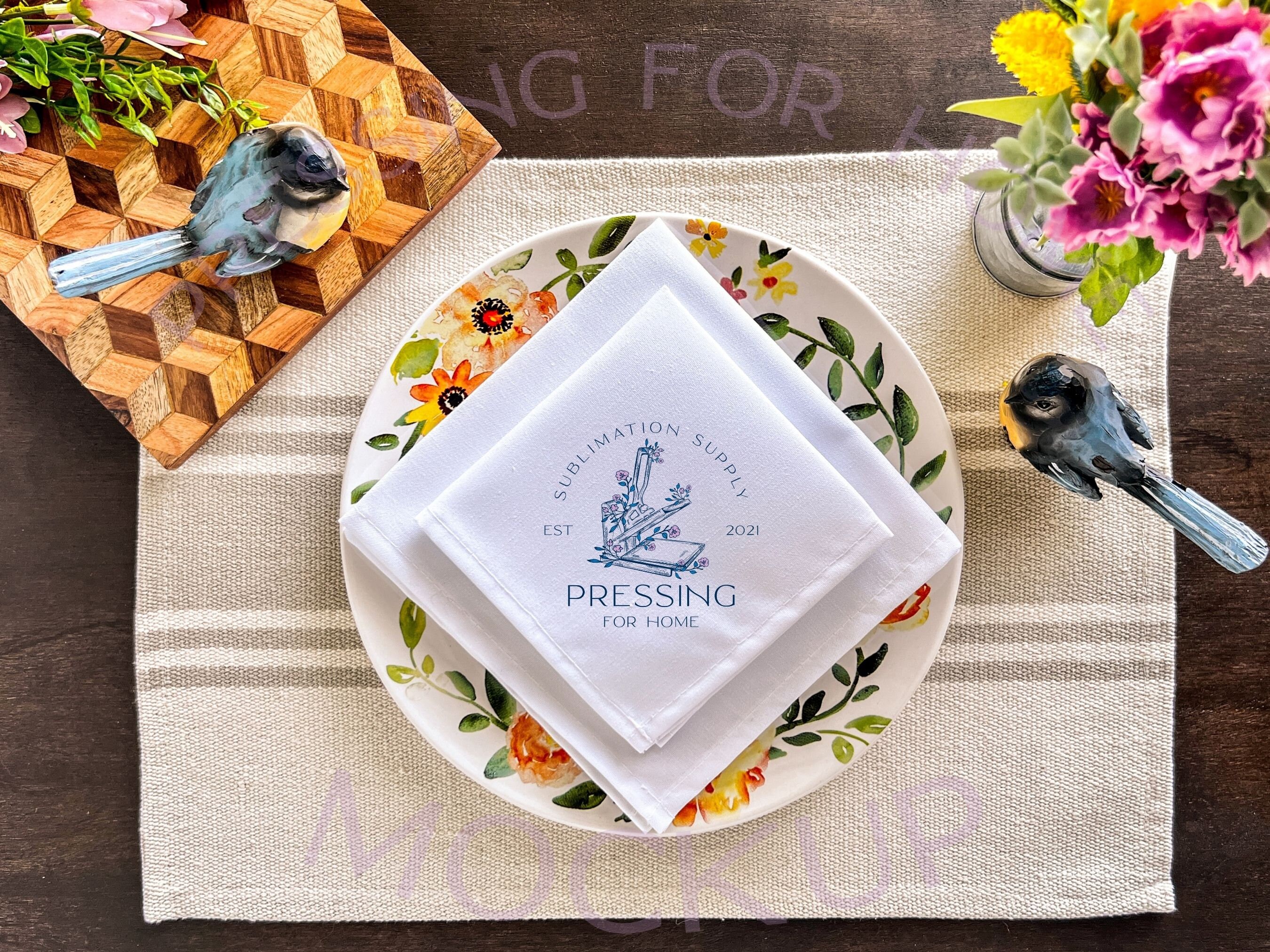 Napkin Mockup, White Napkin Mockup, Beverage/cocktail Napkin Mockup