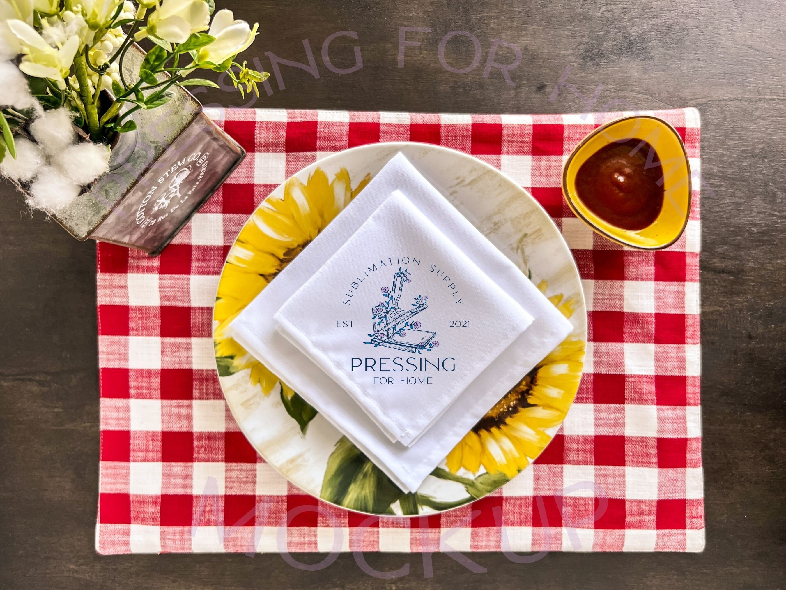 Napkin Mockup, White Napkin Mockup, Beverage/cocktail Napkin Mockup