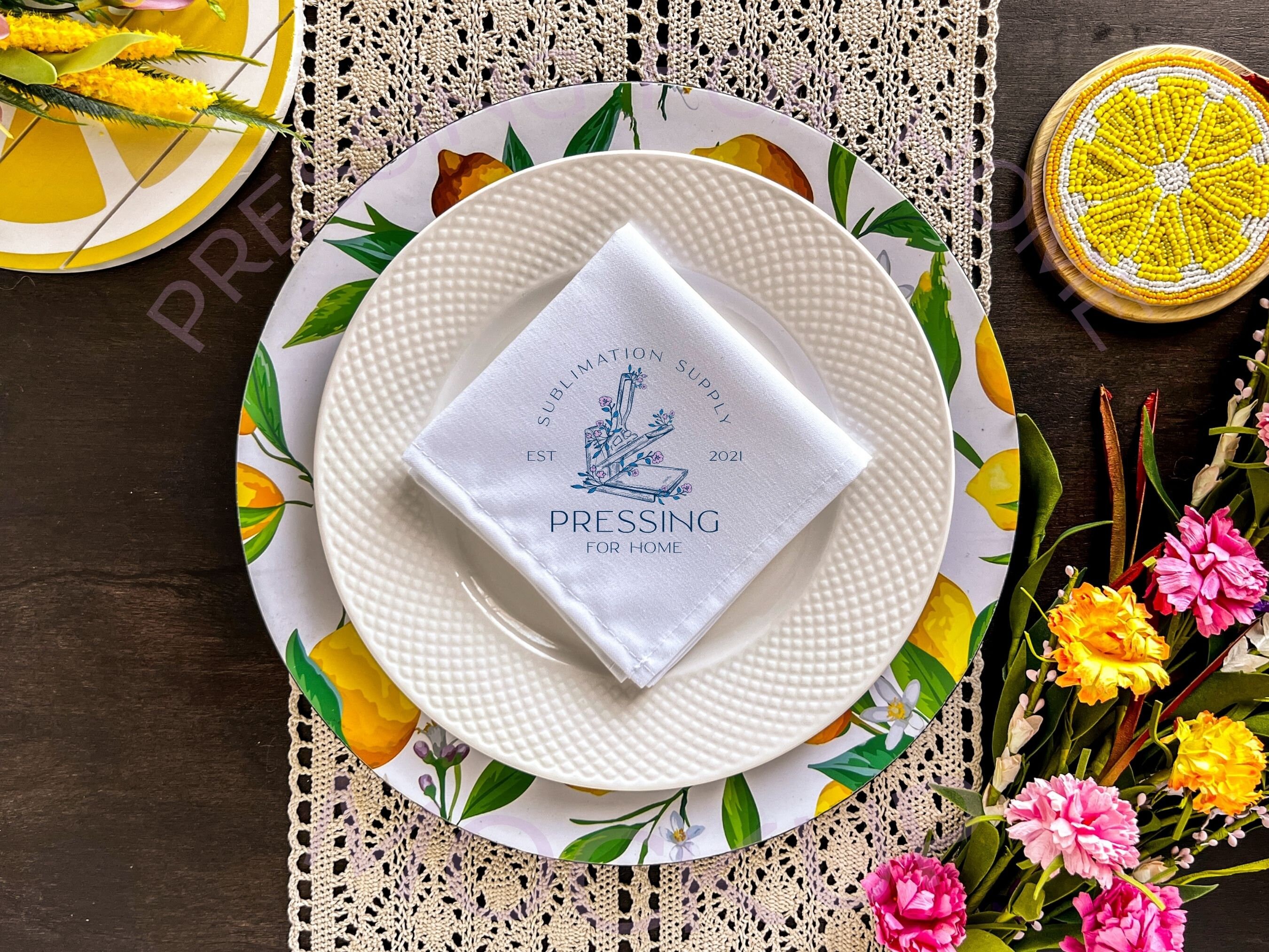 Napkin Mockup, White Napkin Mockup, Beverage/cocktail Napkin Mockup