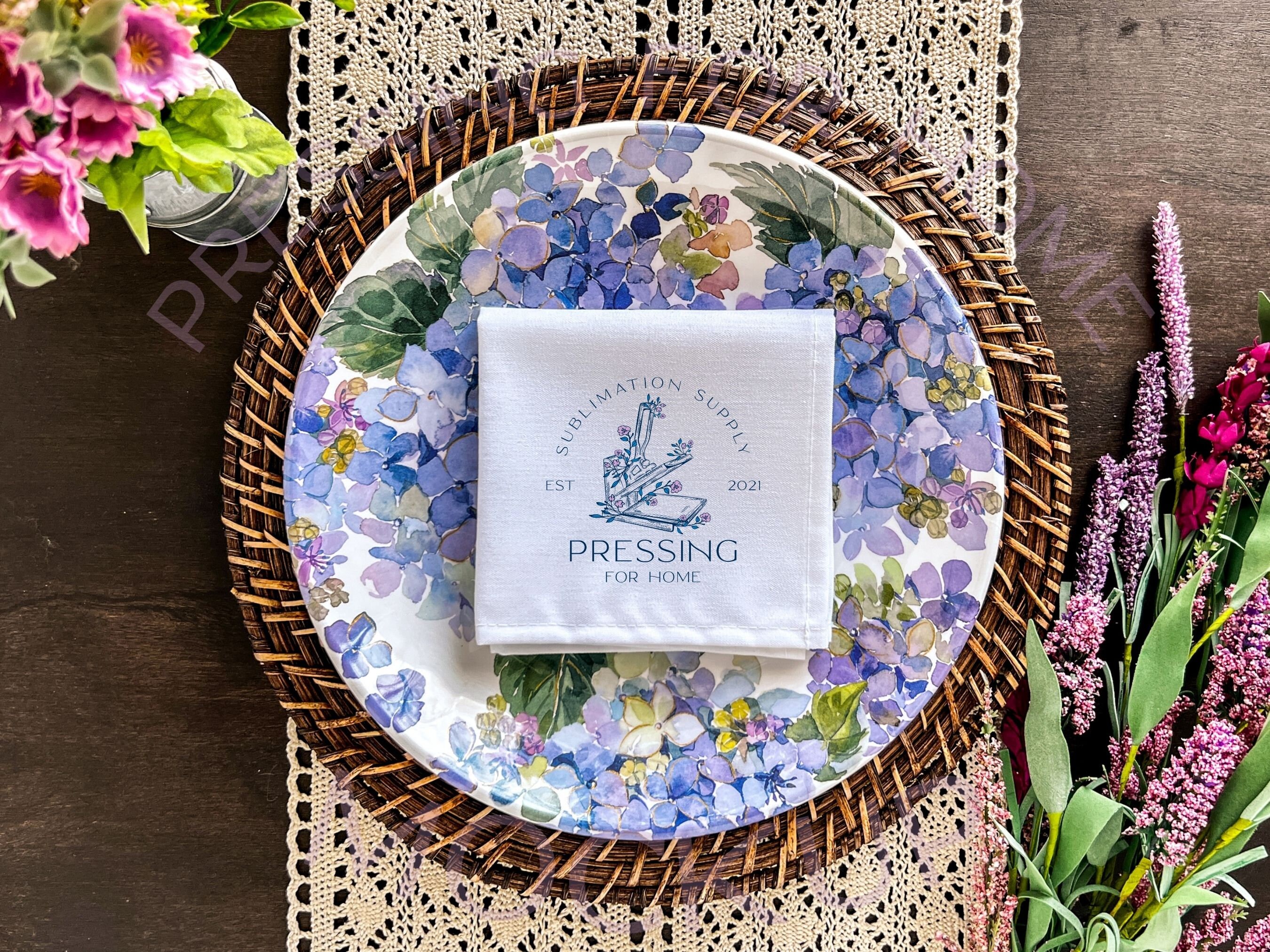 Spring Napkin Mockup, White Napkin Mockup, Beverage/cocktail Napkin