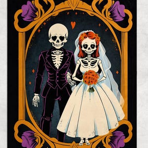Goth Couples Blanket Skeleton Fleece Throw, Valentines Blanket, Wedding Anniversary Gift, Gifts for Goths, Til Death Wedding Couple