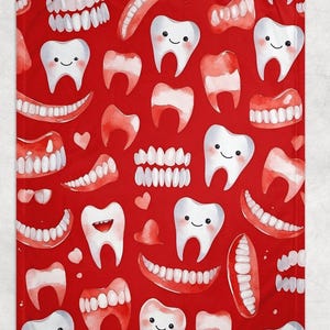 Bloody Teeth Throw Blanket