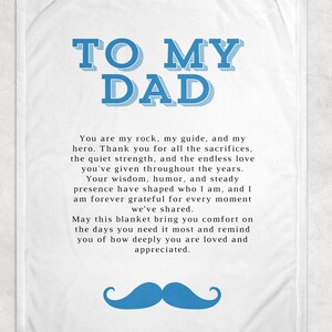 To My Dad Blanket From Son Stela You Truly Are the Best Daddy, Sentimental Father&#39;s Day Gift,  Blanket for Dad from Son