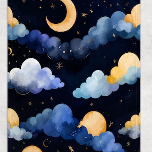 Luna Blanket, Moon and Stars Baby Blanket, Crescent Moon Blanket, New Baby Gift, Moon Baby Blanket, Girl Blanket
