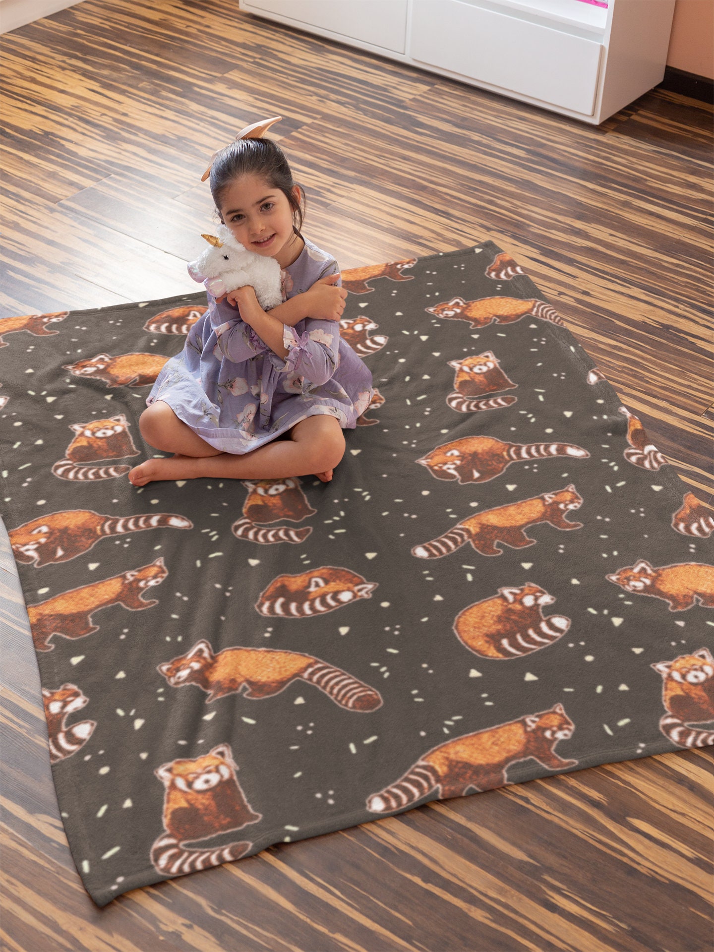 Cute Red Panda Blanket Red Panda Throw Blanket Red Panda Etsy