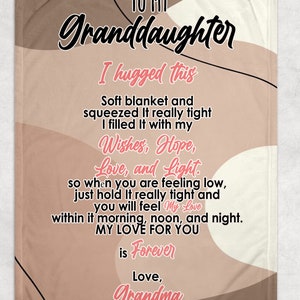 My Love For You is Forever Gift Grandma To Granddaughter Throw Blanket Gift For Xmas Birthday Graduation Christmas Gifts