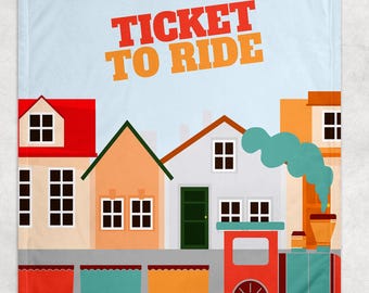 Ticket to Ride Fleece Blanket: Cozy Board Game Throw