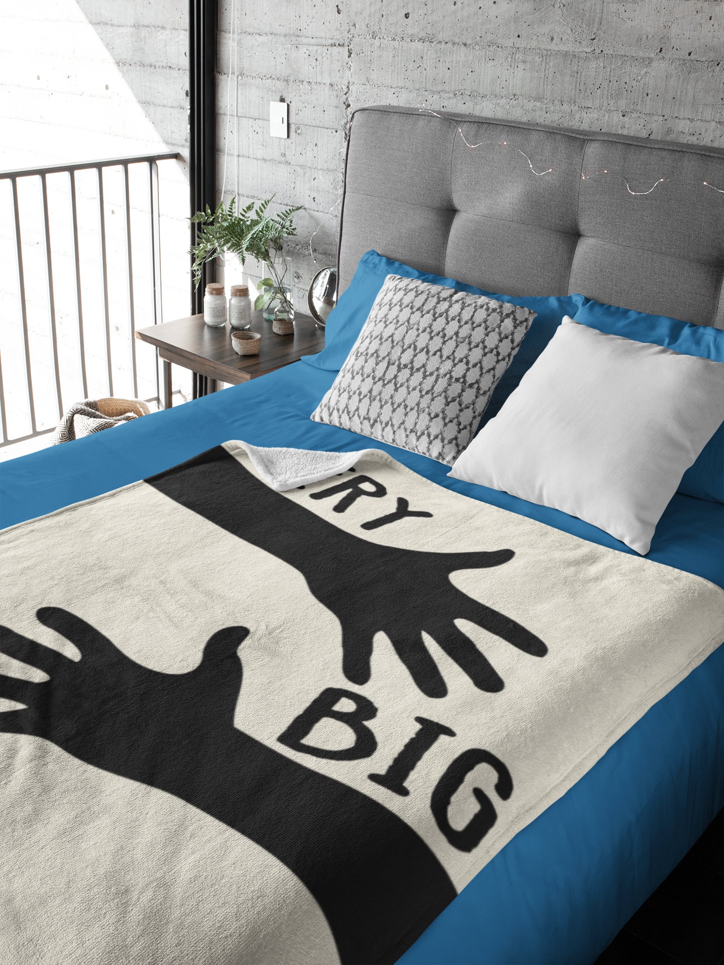 Very Big Hug Black and White Fleece Throw Blanket Send Hugs Etsy