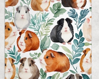 Guinea Pig Blanket Gift for Guinea Pig Mom, Guinea Pig Gift Idea, Guinea Pig Decor, Guinea Pig Gifts, Cute Cavy Throw Blanket