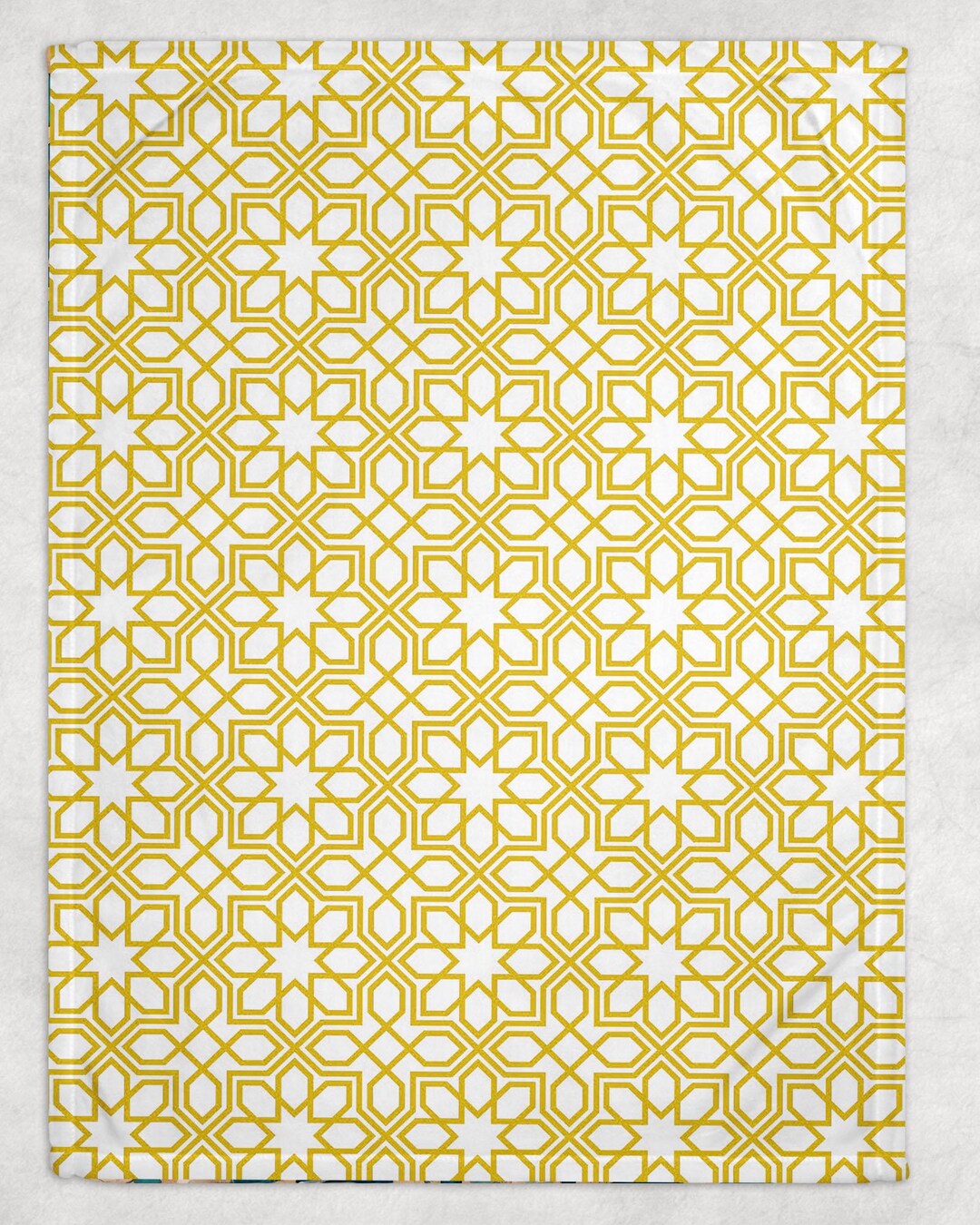Vintage Arabic Pattern Blanket, Retro Arabesque Fleece Blanket, Arabic ...