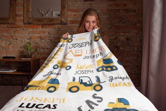 Personalized construction blanket sale