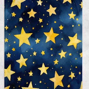 Yellow Starlight Fleece Blanket Star Love You Family Blanket Gift