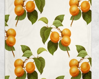 Orange Fruits Fleece Blanket - Orange  - Orange Fruit