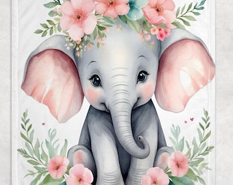 Elephant Blanket, Baby Blanket, Elephant Baby Blanket Girl, Elephant Gifts For Women, Kids Blanket, Throw Blanket