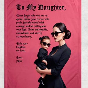 To My Daughter Blanket,  Family Throw Blanket, Blankets For Girl, Blanket For Gift, Christmas Blanket, Gift from Mom
