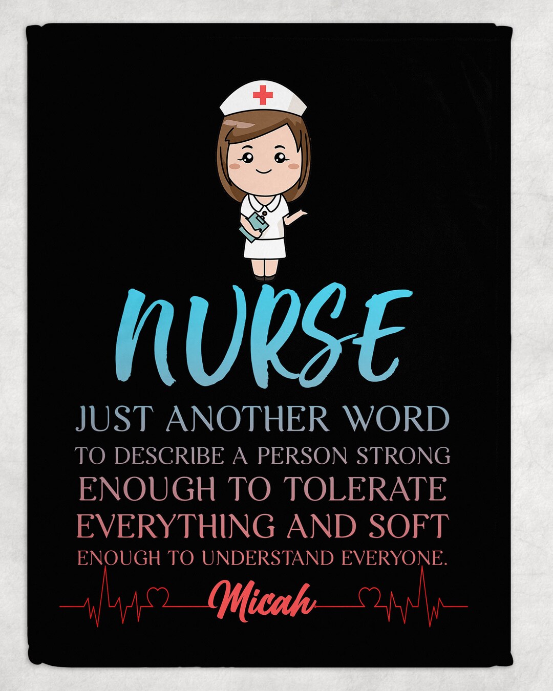 Personalized Blanket for Nurse, Custom Gift, Blanket for Nurse Day, Fleece Blanket and Throws