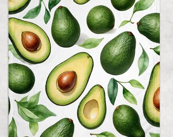 Avocado Fruit Blanket / Avocado Fleece Blanket / Avocado Throw blanket / Avocado Cozy Blanket / Avocado Adult Blanket / Avocado Kid Blanket