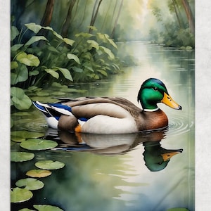 Duck Baby Blanket Woodland Nursery Decor Baby Boy Blanket Gift  Baby Shower Gift Duck Hunting Nursery Bedding Boy Mallard Duck